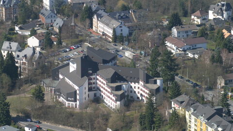 Luftbild Lage der Tagungsstätte Weilburg