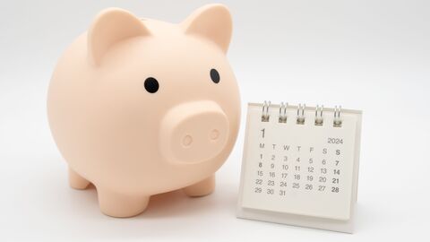 Terminübersicht Sparschwein und Kalender