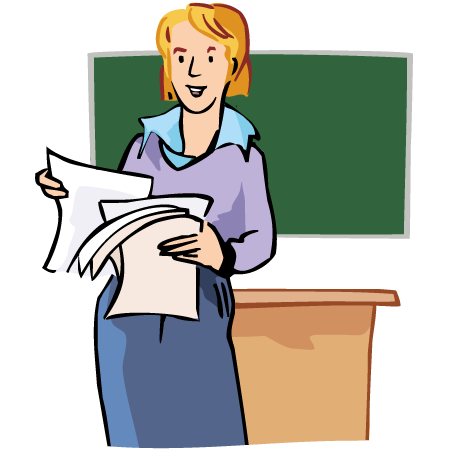 Lehrerin Sie arbeitet in der Schule und bringt Kinder etwas bei.